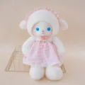 Cute princess sheep plush toy with pink plaid dress sweet stuffed doll companion for kids - 30cm / Lamb in Pink Plaid Skirt