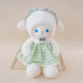 Cute lamb plush toy, green plaid dress and hat, soft stuffed animal doll for kids. - 30cm / Lamb in Green Plaid Skirt