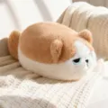 Cute cat plush pillow soft stuffed animal toy fluffy kitty cushion home decor gift - Light Brown Golden Shaded