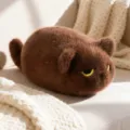 Cute brown cat plush toy fluffy kitten stuffed animal pillow soft decompression doll toy gift - Brown Cat