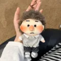Cute fluffy freckles plush doll keychain, soft stuffed toy bag pendant for daily decoration. - Fluffy Freckle - Sam