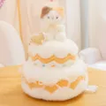 Simpatico peluche a forma di torta di compleanno gatto morbido bambola regalo per bambini - Giallo