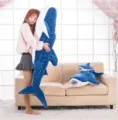Cute giant whale shark plush toy soft hug pillow for kids and girls birthday gifts. - Approx. 56cm / Blue