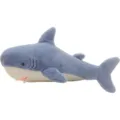 Large blue shark plush toy soft stuffed animal long body pillow cute kids birthday gift doll - 60CM / Blue Shark