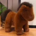 Simulation braunes Pony Plueschspielzeug weiches gestopftes Tier Puppe Kindergeschenk - 23cm / Braunes Pferd