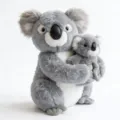 Süße Mutter und Baby Koala Plüschtier Simulation Stofftier Puppe tolles Geschenk Kissen - Koala mit Baby / 27cm