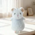 Simpatico portachiavi topo di peluche blu morbido soffice giocattolo sospeso regalo - Blu
