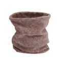 Cozy brown knitted neck warmer winter thermal windproof solid color snood scarf for adults - Camel