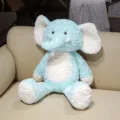 Niedliches hellblaues Elefanten Plüschtier weiches Stofftier Babyschlafkissen und Geschenk - 45cm / Blauer Elefant