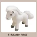 Weißes simuliertes Pferd Plüschtier süße Pony Puppe weiches Stofftier Dekoration Geschenk - 22cm / Weißes Pferd