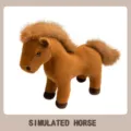 Süßes braunes Plüschpferd Spielzeug, weiches Simulations Pony Stofftier für Kinder. - 22cm / Hellbraunes Pferd