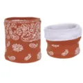 Winter fleece verdikte nekwarmer paisley gebreide sjaal koudebestendige thermische snood - Roestrood
