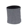 Zwart-Wit Gebreide Nekwarmer Fleece gevoerd Wintersjaal Dikke Warme Comfortabele Colsjaal - Zwart