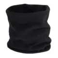 Zwarte fleece nekwarmer voor de winter, winddichte thermische buissjaal voor buitensporten. - Zwart