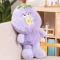 Cute funny long hair purple fruit plush toy soft vegetable doll comforting pillow gift - 35cm / Purple Eggplant