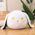 White Starry Sky Bunny Plush Pillow Cute Round Rabbit Cushion Soft Stuffed Toy for Girls - White / 40CM