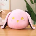Cute pink bunny plush pillow with star eyes soft stuffed kawaii rabbit doll for bedroom - Pink / 40CM