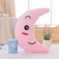 Rosa Mondsichel Plüschkissen süßes Kuscheltier weiches Cartoon Schlafzimmer Deko Geschenk - Rosa Mond