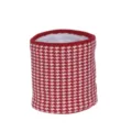 Rood-witte houndstooth fleece gevoerde nekwarmer, dikke gebreide wintersnood sjaal voor man vrouw. - Bordeauxrood