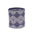 Winter gebreide gevoerde nekwarmer voor dames heren, warme geometrische patroon snood. - Marineblauw