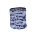 Winter gevoerde nekwarmer met blauw digitaal camouflagepatroon, warme en winddichte sjaal. - Blauw