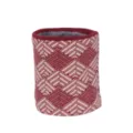 Winter gebreide nekwarmer metfleece voering, gezellige geometrische sjaal voor buiten. - Bordeauxrood