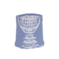 Winter fleece nekwarmer voor heren, gebreide schedel patroon winddichte gezichtssjaal. - Blauw