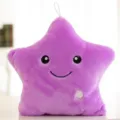 Lila Stern Plüsch leuchtendes Kissen süßes Kuscheltier Puppe Geburtstag Geschenk Dekoration - Lila Stern 40*35cm