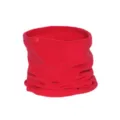 Red fleece winter neck warmer for outdoor cycling, warm polar fleece neck gaiter, red model. - Red