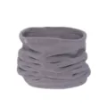 Grey fleece neck warmer for winter cycling, thermal snood scarf and windproof neck gaiter variant - Gray