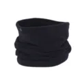 Winter warm fleece neck gaiter for outdoor cycling, windproof thermal pull-over scarf. - Black