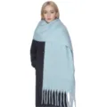 Damen dicker warmer Winter Mohair Schal einfarbig weicher Fransen Schal Mode Accessoires - Mintgrün / Über 175cm