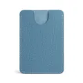 Tarjetero minimalista de cuero genuino, funda delgada para tarjeta de crédito azul con costuras. - Azul claro