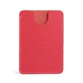 Tarjetero de Cuero Genuino Rojo Cartera Delgada y Minimalista para Hombres y Mujeres - Rojo