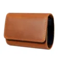 Vintage brauner Echtleder Kartenhalter Akkordeon Multi-Schlitz Visitenkartenetui für Herren. - Braun
