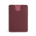 Mini étui de carte en cuir véritable souple porte-carte de crédit homme et femme - Bordeaux