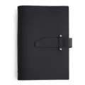 Cuaderno de notas recargable de cuero negro profesional para la oficina y uso diario. - A5 / Negro
