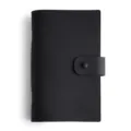 Cuaderno de cuero autentico hojas sueltas diario oficina planificacion papeleria agenda - A6 / Negro