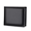 Cartera de cuero genuino negro para hombre con diseño compacto y ranuras prácticas uso diario. - Negro