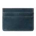 Portacarte minimalista in pelle da uomo, astuccio porta carte di credito vintage blu. - Blu scuro