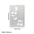 Stainless steel multi-functional drawing ruler hollow cat pattern scale template tool - Cat Style