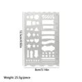 Stainless steel multi-functional drawing template ruler with hollow scale for drafting - Character Shaped