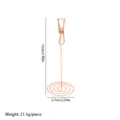 Portamemo in metallo oro rosa con base a spirale, supporto foto verticale per uso da scrivania. - Oro rosa