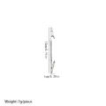 Stainless steel double head alligator clip flexible hose card memo holder stand 13cm length 7g weight - 13cm