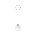 Crystal ball place card holder with metal stem and ring clip for wedding decor events. - Round Crystal (12*3cm)
