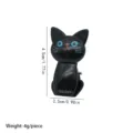 Black cartoon cat plastic clip sealing food office memo stand photo clip size 4.5x2.5cm - Black