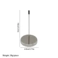 Stainless steel receipt spike desktop bill holder kitchen ticket note organizer 14cm tall - Silver Base - Single Pin