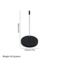 Stainless steel receipt holder bill spike kitchen order organizer with sturdy base 14cm - Black Base - Single Pin