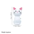 Plastic cartoon cat clip food sealing clip office memo stand photo holder white 4.5cm - White