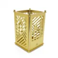 Creative gold DIY metal pen holder desk organizer for office school stationery storage supply - Canton Tower Models